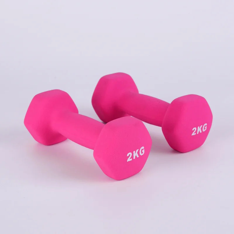 Little Dumbbell Fitness Home Female Dumbbell Children'S Student Hexagonal Solid Iron Women 2KG Matte Home Fitness Dumbbell