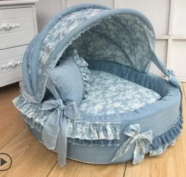 Pet Cradle Bed Dog'S Lace Nest For High-End Comfort Dog Bed Luxury Pet Bed