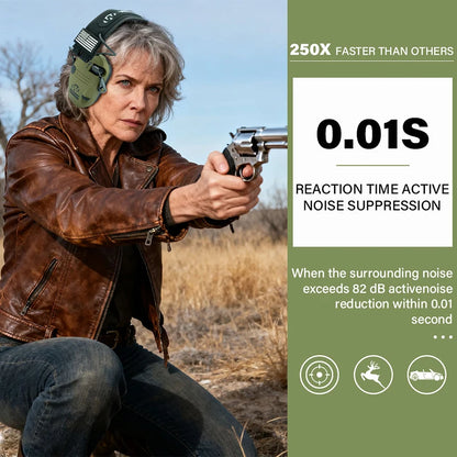 Earmuff Anti-noise Headphone Electronic Shooting Hearing Protection Headset Sound Amplification Foldable