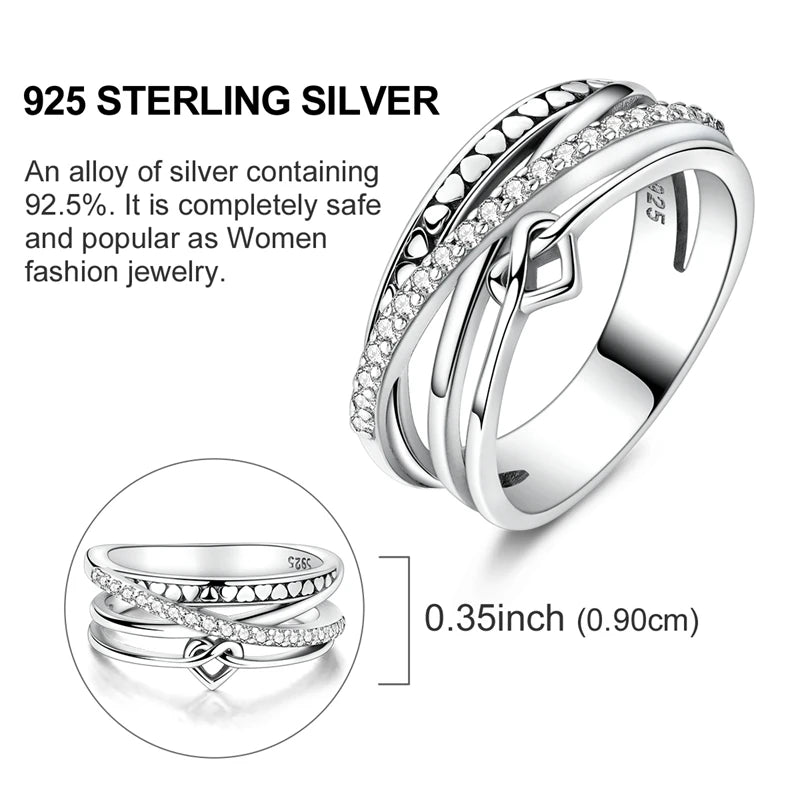 Hot Sale 925 Sterling Silver Ring Eye Plam Frefly Stars Heart Rings For Wedding Women Girls Jewelry Anniversary