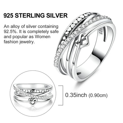 Hot Sale 925 Sterling Silver Ring Eye Plam Frefly Stars Heart Rings For Wedding Women Girls Jewelry Anniversary