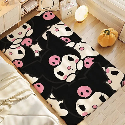 Cute Cartoon-K-Kuromi-S Kawaii Floor Mat Bathroom Absorbent Mat Simple Door Dirt-resistant Mat Home Kitchen Mat Foot Mat Entry
