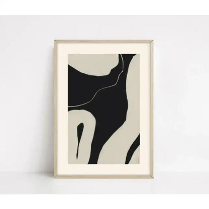 Modern Abstract Beige and White Canvas Painting  Scandinavian Neutral Wall Art Print for Home Decor  Art Gallery Poster