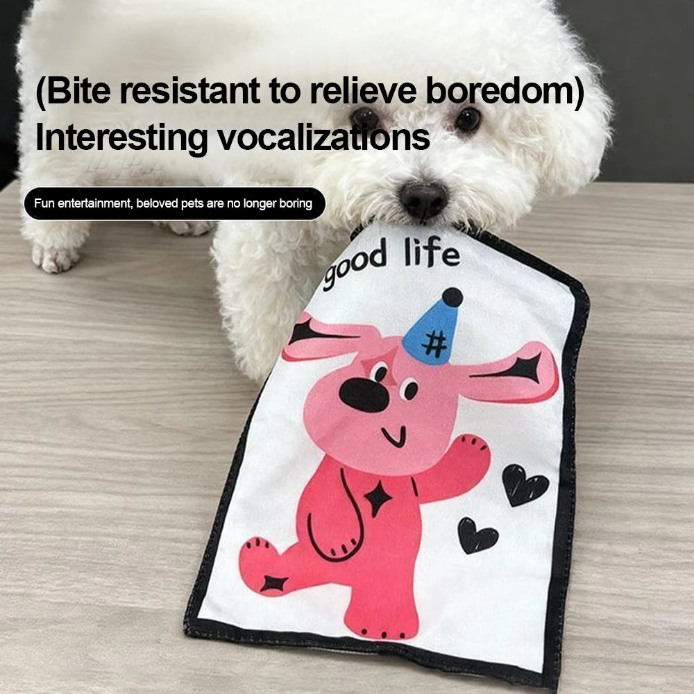 Pet Dog Chew Toys Crinkle Paper Squeaky Boredom Buster Dog Entertainment for Small Medium Breeds Like Teddy Corgi Fun Voice Toys