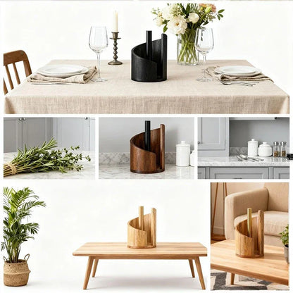 Mountain Wooden Paper Towel Holder, Wood Paper Towel Stand, Dispenser Rack, Holder Stand for Kitchen Roll Organize for Dining