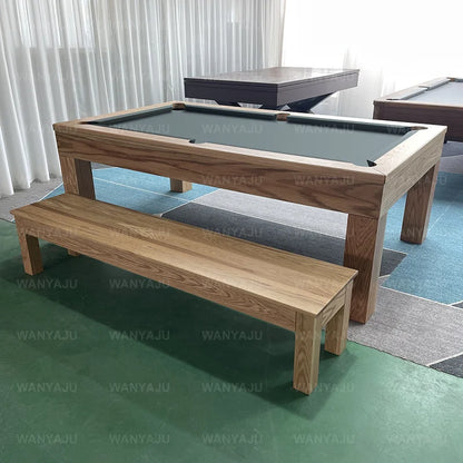 Dining Room Furniture Solid Wood Slate Bed 3-in-1 Multifunctional Convertible Dining Pool Table Tennis Table and Benches