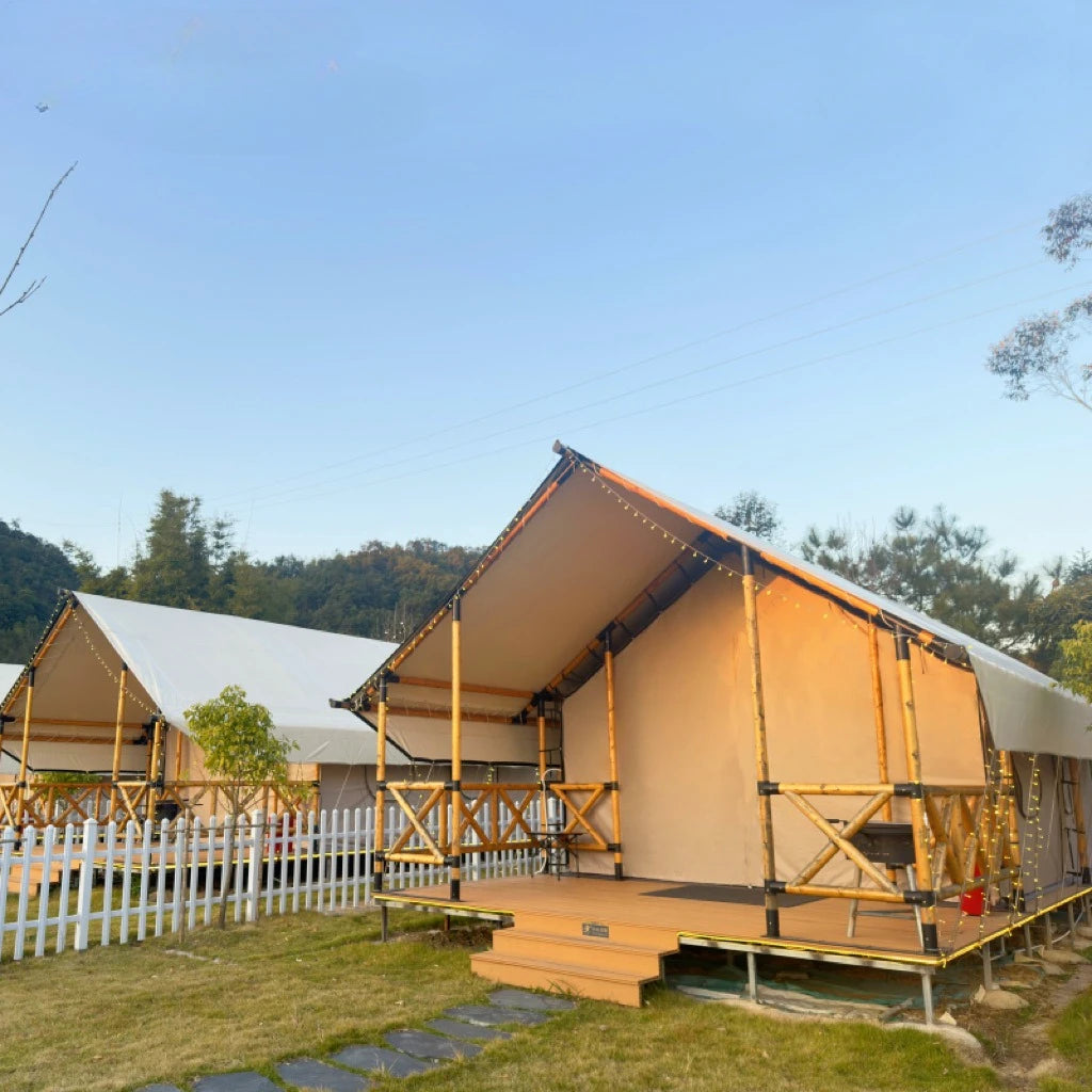 Outdoor Camping Tents, Hotel Camping Bases, Large Wooden House Accommodation, Suitable for Camping, Customizable Large Capacity