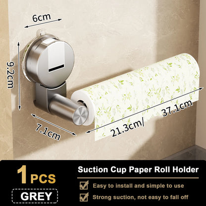 Suction Cup Tissue Hanger Kitchen Paper Towel Holder Toilet Roll Paper Dispenser Cabinet Storage Napkin Rack Bathroom Accessory