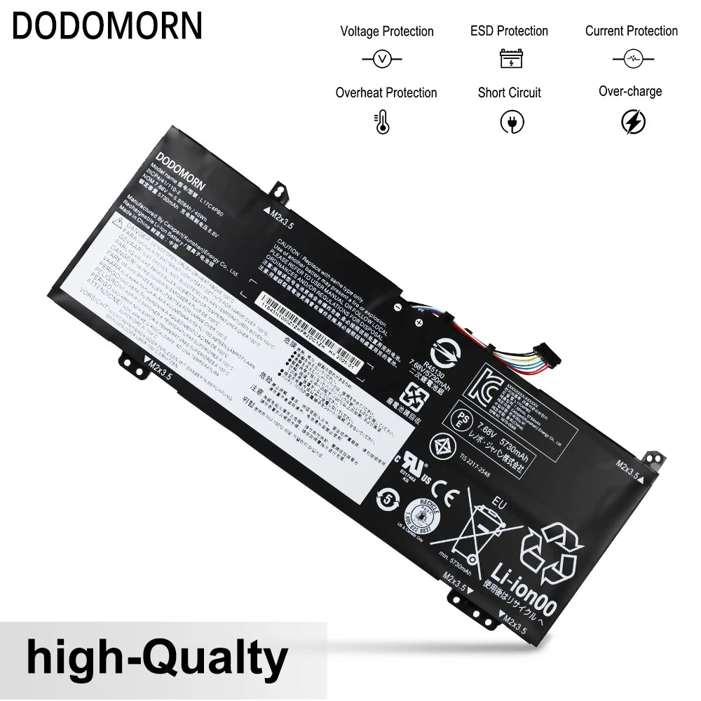 New L17C4PB0 Laptop Battery For Lenovo Xiaoxin Air 14ARR 14IKBR 15ARR 15IKBR Ideapad 530s-14IKB 530s-15IKB 7.68V 45Wh 5.928Ah