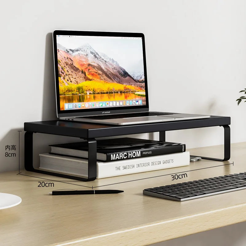 Hot 30/40cm Base Bracket Monitor Raising Stand  Desktop Computer Heightening Shelf Home Office Storage Holders Rack Organizer