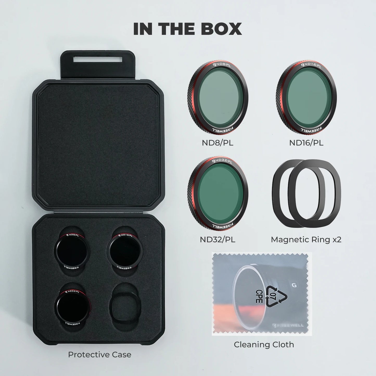 Freewell 3 Pack Magnetic Filters ND, UV, CPL, ND/PL, Glow Mist 1/4 Filter Compatibility DJI Neo 2 Camera Photography Accessories