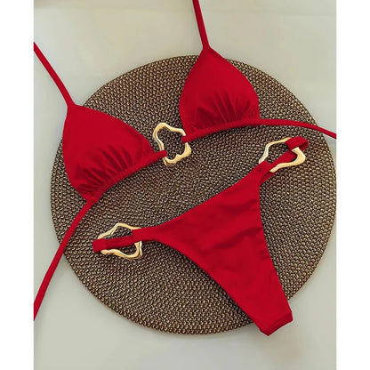 2025 New Bikini Set Bikinis Sexy Women Swimsuits Female Swimwear Bathing Suit Brazilian Swimming Suits Beachwear Biquini Summer