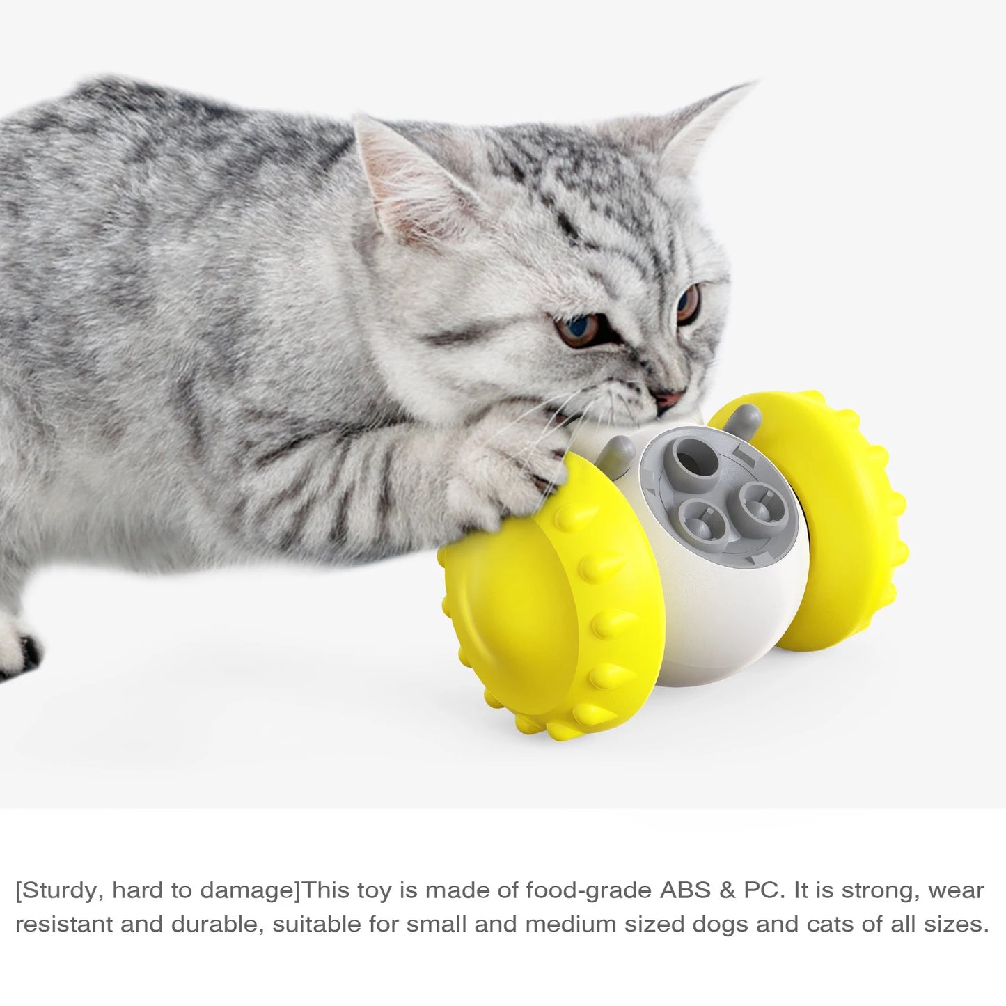 Pet Balance Car Slow Feeder Toy Interactive Treat Dispenser for Dogs Cats Anti-overturn Gravity Move Puzzle Toy Relieve Anxiety