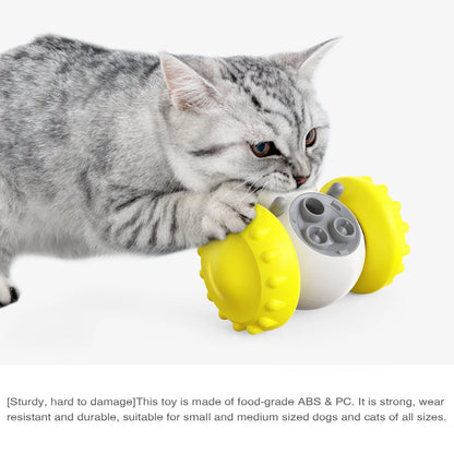 Pet Balance Car Slow Feeder Toy Interactive Treat Dispenser for Dogs Cats Anti-overturn Gravity Move Puzzle Toy Relieve Anxiety