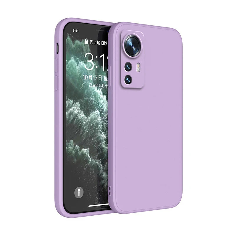 Luxury Cases for Xiaomi Mi 12 12S 12T Pro 12X Ultra Soft Square Matte Silicone Mi 12 lite 5G Thin Lens Protection Original Case