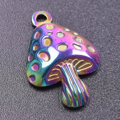 Color Brief Fashion Sense Of Design Pendant Mushroom Chain Heart-Shaped Feather Plant Rose  Marine Dolphin Pendants Diy Jewelry