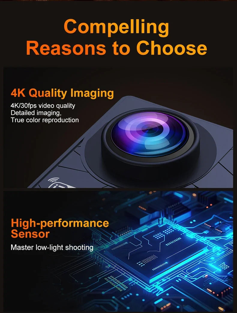 Action camera 4k Ultra Remote control IP68 sport cam for Diving 1080p Camera WlFl 120° H.264 Selfie Photograph for Android lOs