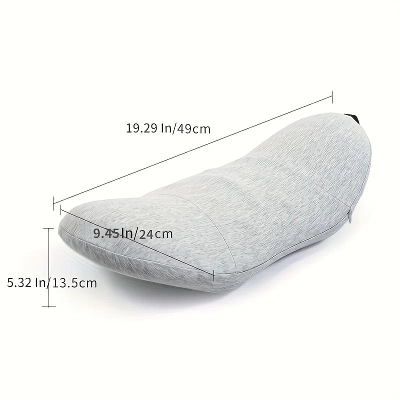 1pc Orthopedic Memory Foam Lumbar Pillow for Lower Back Relief and Support - Perfect for Side Sleepers