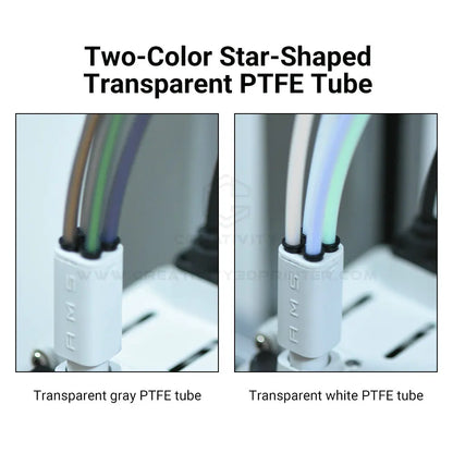 Creativity 3D Printer Parts Low-Resistance Star Shaped PTFE Tube Ultra-Smooth Flow Heat-Resistant Durability for Lab X1P1 A1 AMS