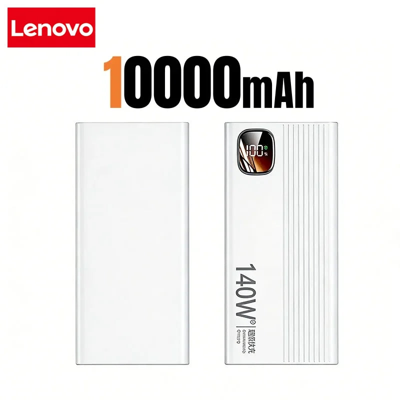 Lenovo 500000mAh 140W PowerBank Super Fast Charge Portable Powerbank External Battery Charger LED Display For iPhone