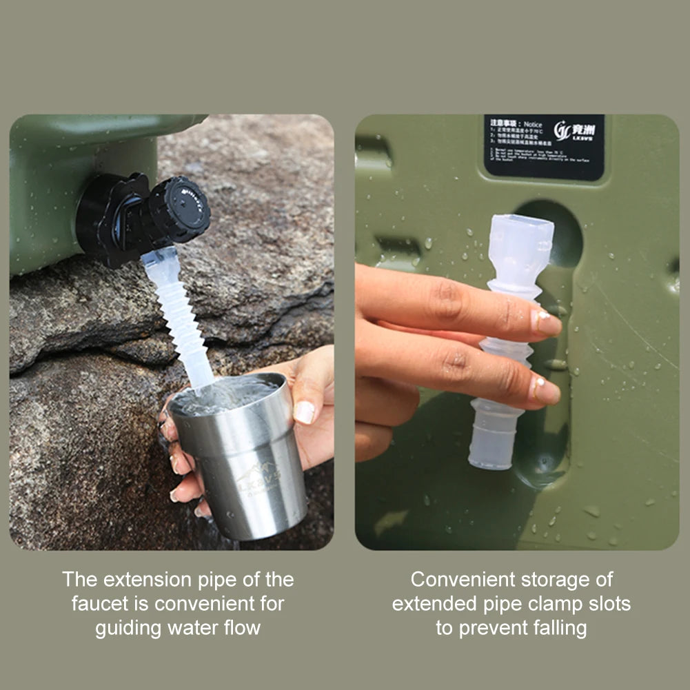 12/11L Water Bottle Camping Large Capacity Water Pouch With Detachable Faucet Food-Grade Car Water Tank Camping Fishing Bucket