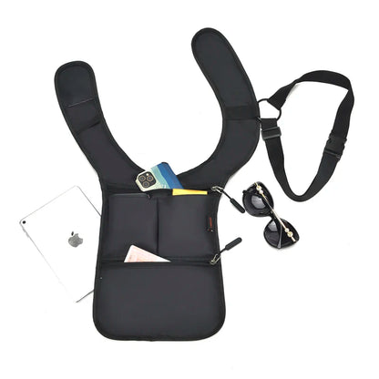 Fashion Casual Men's Tactical Waist Packs Underarm Bag Lightweight Nylon Close-fitting Hidden Vest Bag Functional Men Phone Bag