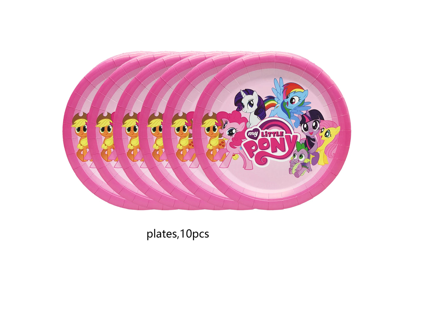 My Little Pony themed children's birthday party supplies, girls' first birthday tablecloth, tableware, paper cups, flag-raising