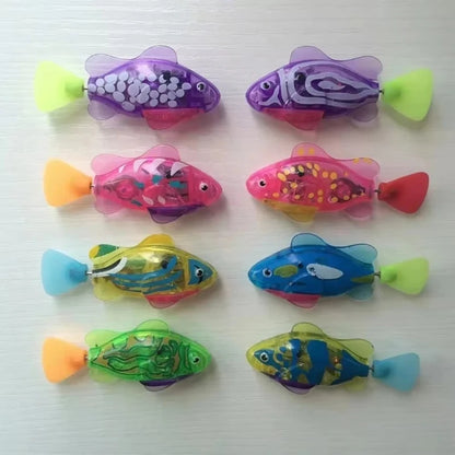 Cat Toy LED Inductive Interactive Swimming Robot Fish Toys Glowing Electric Fishs Stimulate Kitten Hunting Instinct Pet Products