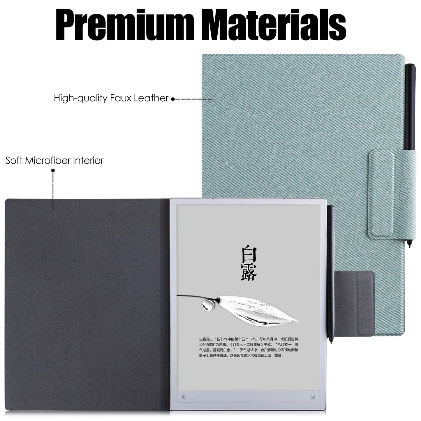 for iFlytek AINOTE 2 Case 10.65 inch | with Auto Sleep/Wake | Pen Buckle Design | Thin & Light | PU Leather Magnetic Cover
