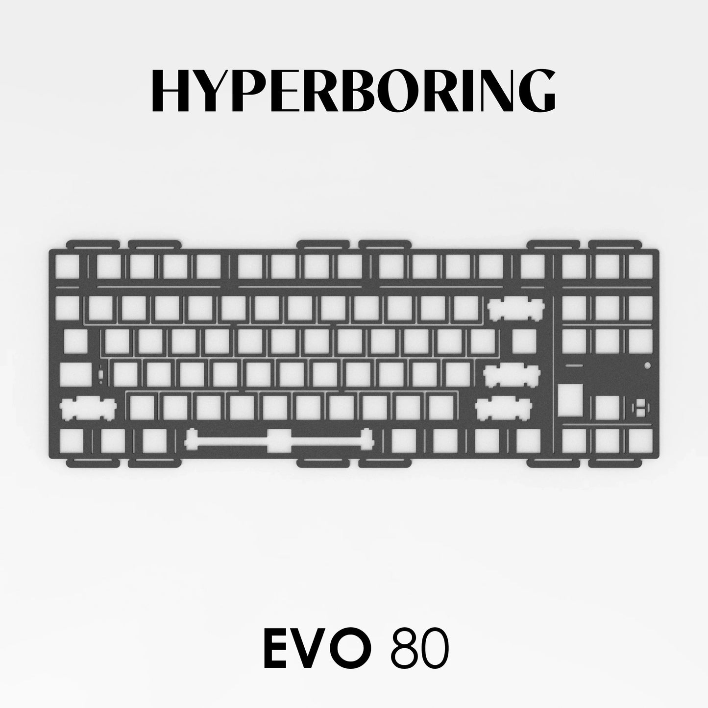 Evoworks EVO80 Customized Mechanical Keyboard Accessories PP PC FR4 Aluminum Copper Positioning Plate for Keyboard Gifts