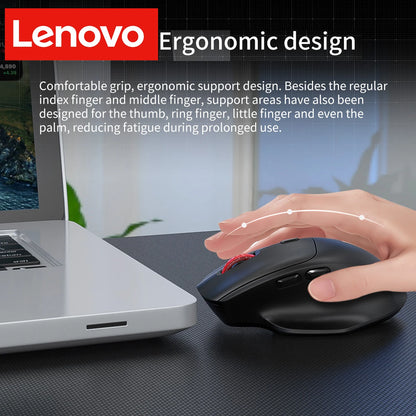 Lenovo Office Business N230 Wireless Mouse Dual Mode Bluetooth 2.4G Silent Ergonomic Rechargeable Office Laptop Computer Mouse