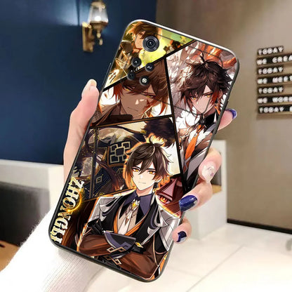 Zhongli Xiao Genshin Impact Phone Case For Xiaomi 15 15T 14T 13 12T 11 11T POCO F8 F7 F6 F5 X8 X7 X5 M6 M7 PRO Case Funda Cover