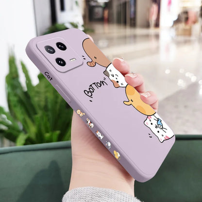 Cat Litter Phone Case For Xiaomi Mi 15 15T 14 14T 13 13T 12 12T 12S 11 11T Ultra 10 10T 9 9T Pro Lite 5G Liquid Silicone Cover