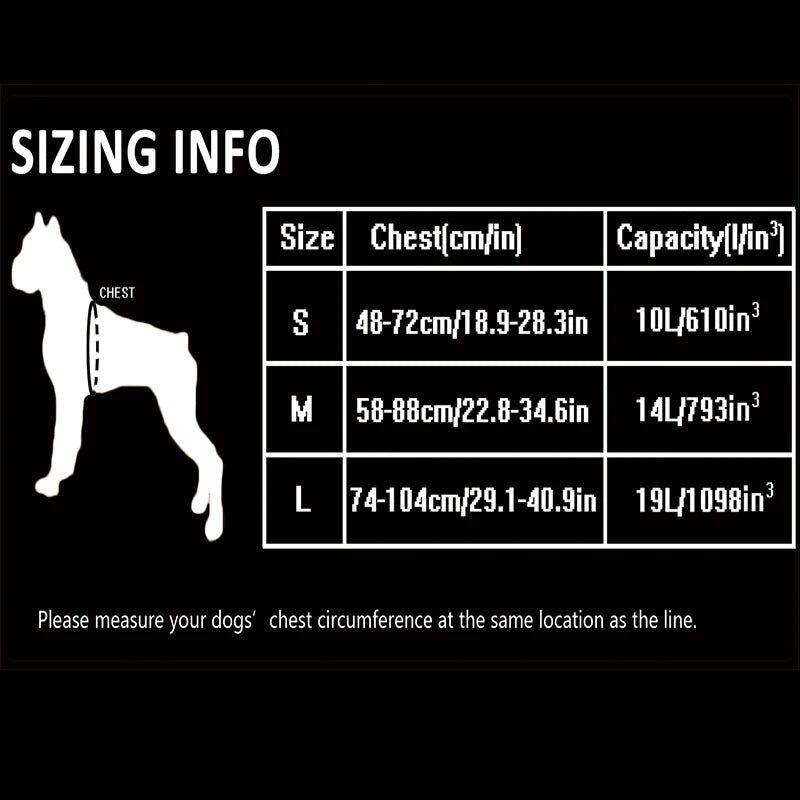Winhyepet Dog Harness with Backpack Pet Supplies Reflective Dog Harness for Great and Small Travel Sport Outwork Dog Accessories