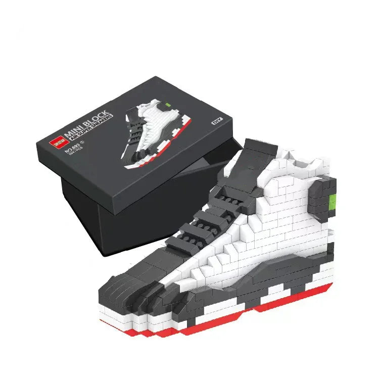Mini Sports Basketball Shoes Building Blocks Sneakers Model DIY Assembly Bricks Toys For Children Boys Birthday Christmas Gifts