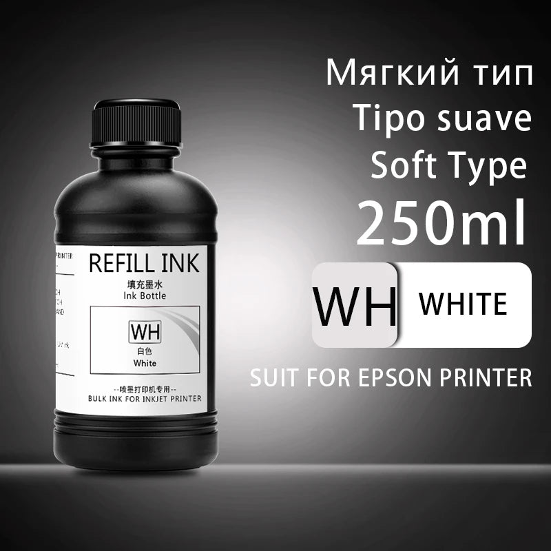 250 ml UV-härtende Tinte für Epson XP600, TX800, XP-600, TX-800, L800, L805, L1800, R290, R300, 1390, 1400, 1410, 1430, DX5, DX7, DX10 UV-Drucker