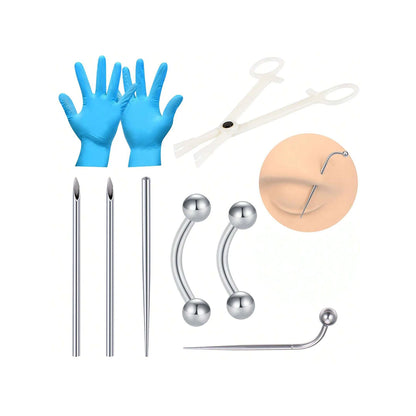 Piercing Kit For All Piercings, Piercing Taper For Belly Button Nose Septum Nipple Tongue Eyebrow Lip Piercing