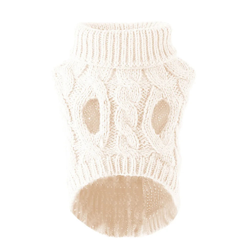 Stylish Dog Clothing Cable Knit Sweater Warm Comfortable Pet Apparel For Dogs Daily Wear And Outdoor Activities Warm Pet cosplay