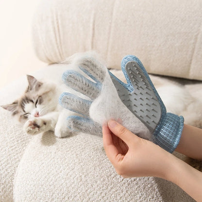 Pet Glove Cat Grooming Glove Cat Hair Deshedding Brush Gloves Dog Comb for Cats Bath Hair Remover Clean Massage Brush for Animal