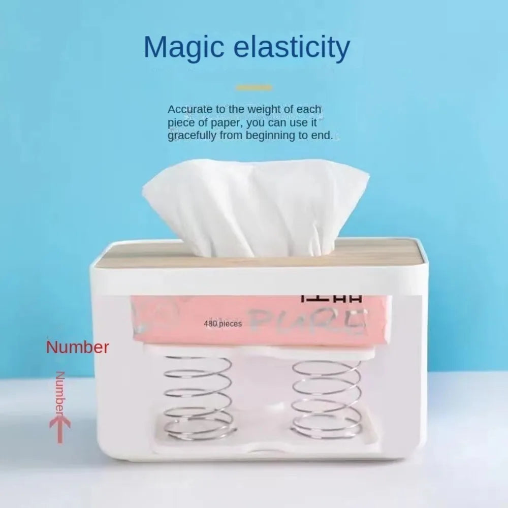 Creative Plastic Paper Towel Spring Pallet Practical High Elasticity Spring Tissue Box Bottom Paper White Double Springs