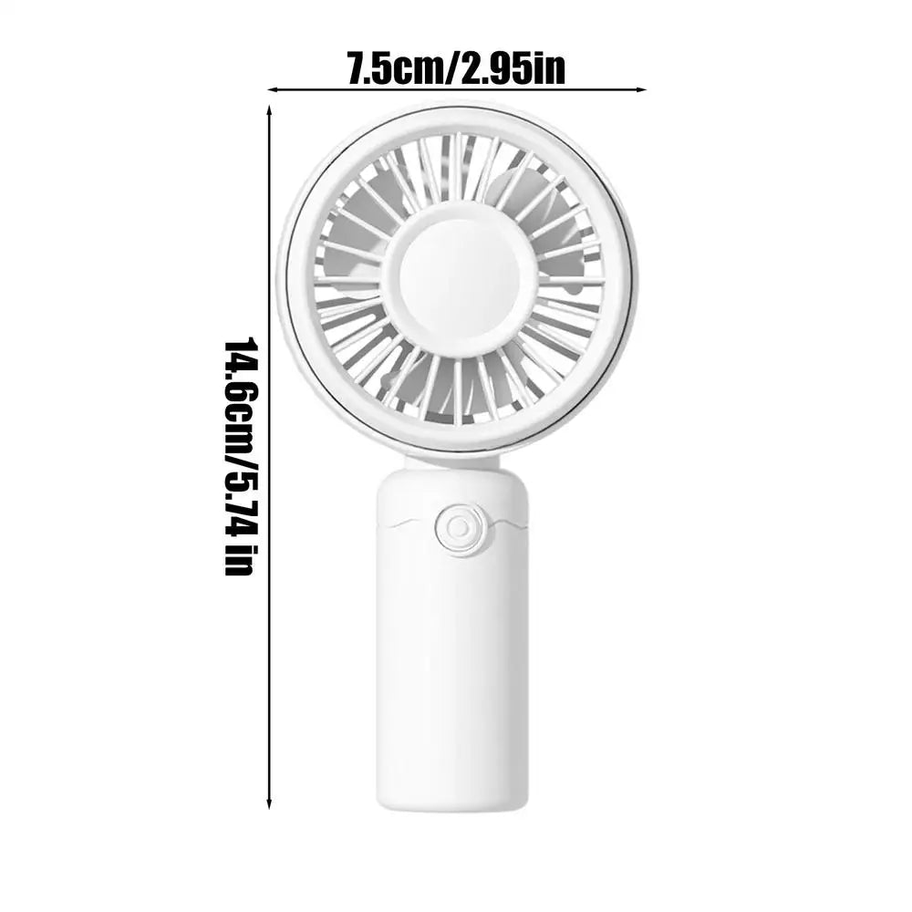 Portable Fan 3 Speed Adjustable Quiet USB Rechargeable Personal Hand Held Fan for Indoor Outdoor Home Office School Travel