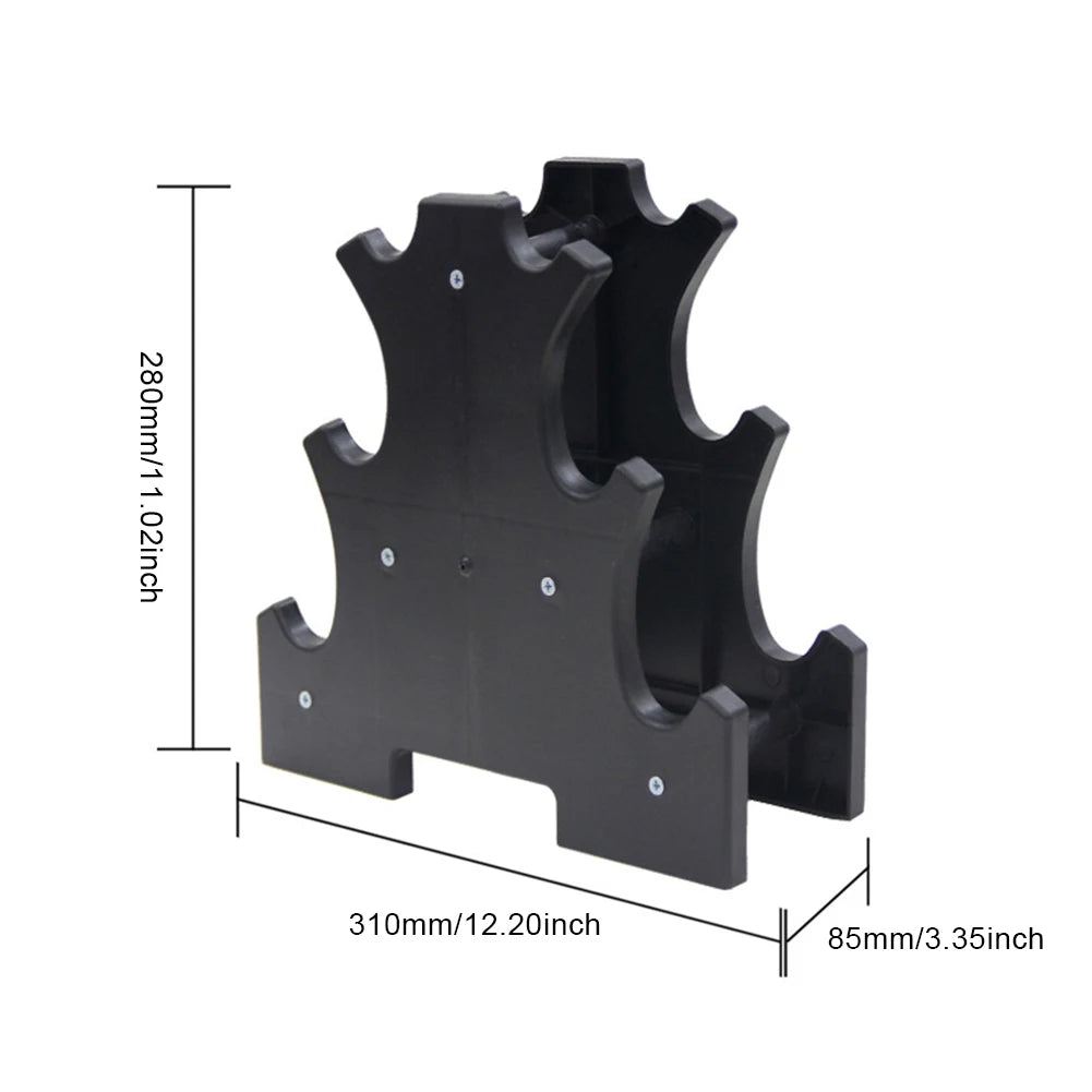 6 Slots Dumbbell Bracket Home Gym Dumbbell Display Rack Weight Storage Organizer 3 Tiers Dumbbell Holder Stand Fitness Equipment
