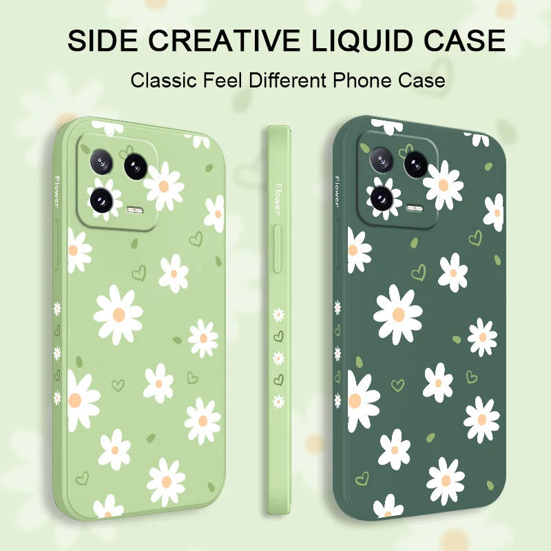 Tender Daisy Phone Case For Xiaomi Mi 15T 14 14T 13 13T 12 12X 12T 12S 11 11T 10 10T 9 9T Pro Lite Liquid Silicone Cover