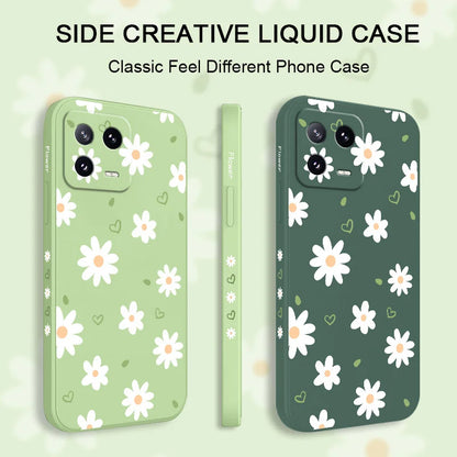 Tender Daisy Phone Case For Xiaomi Mi 15T 14 14T 13 13T 12 12X 12T 12S 11 11T 10 10T 9 9T Pro Lite Liquid Silicone Cover