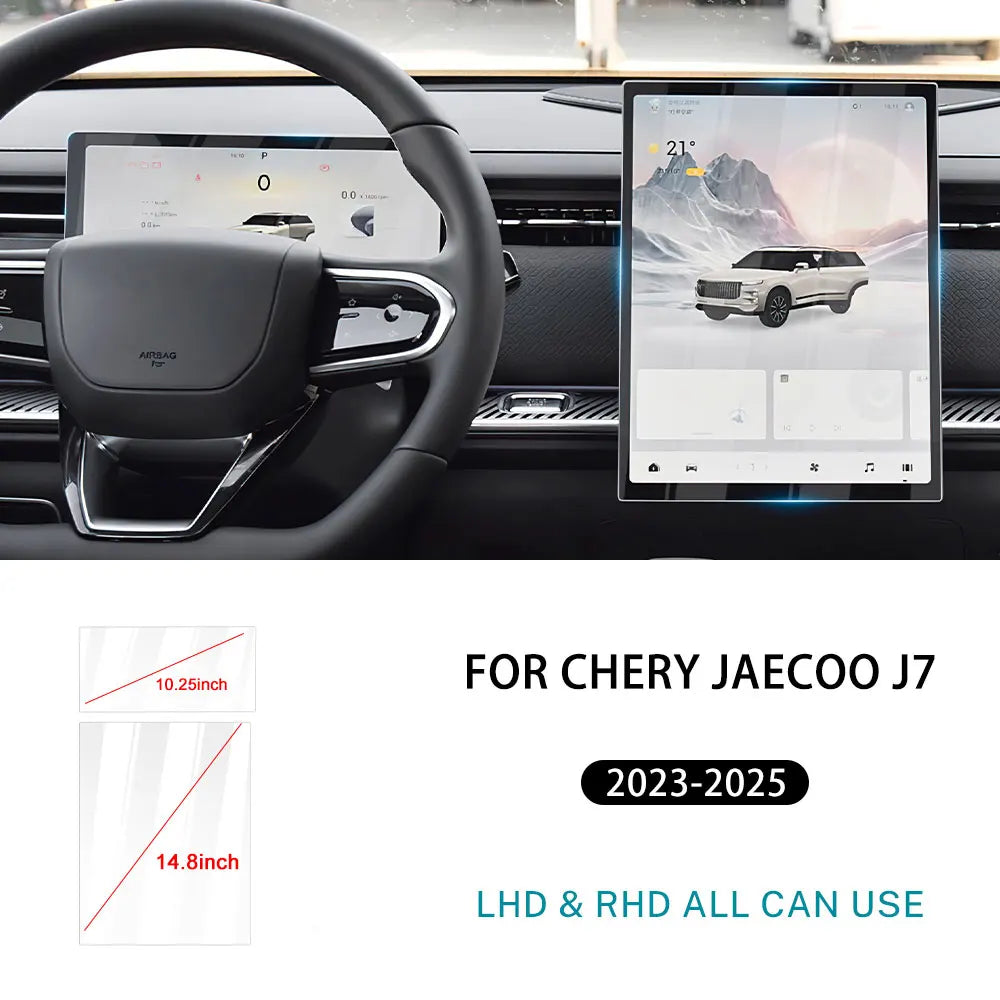 For chery Jaecoo J7/Chery Jaecoo 7 Phev 2023 2024 2025 2026 13.2inch 14.8inch Car GPS Navigation Dashboard Tempered Glass Screen