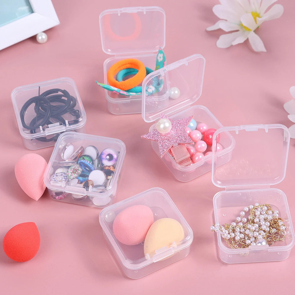 Clear Plastic Storage Box, Handmade Material, Beading, Art, DIY Crafts, Jewelry Supplies, 12, 14, 15, 1 Pc