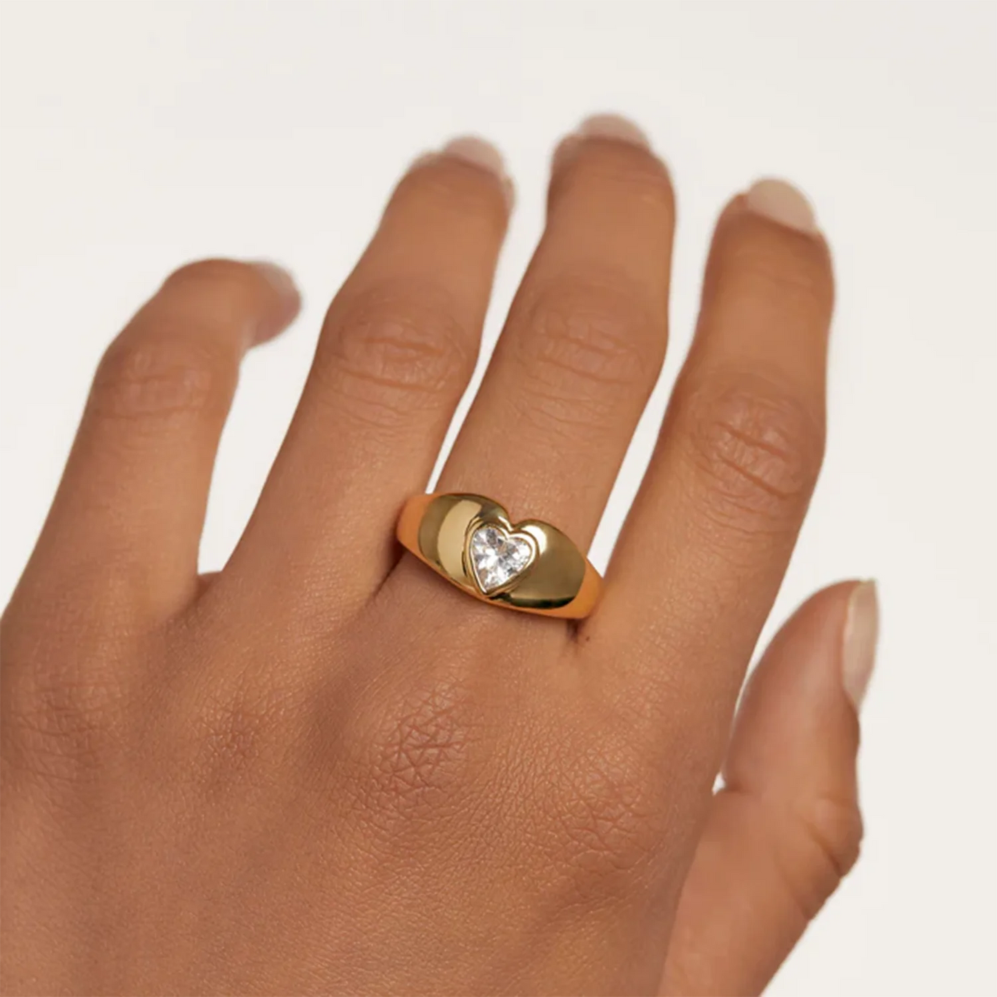 DPLAOPA 925 Sterling Silver Gold Thick Band Big CZ Zircon Size Ring Women Luxury Fine Jewelry 2023 Fine Jewelry Crystal