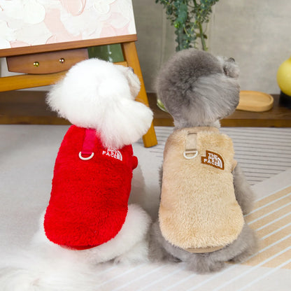 Pet Dog Clothes, Warm and Thickened Pet Clothes in Spring and Winter, Fashionable and Comfortable Dog Vest The Pet Face