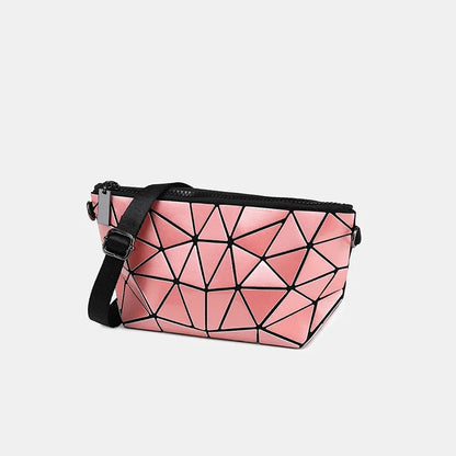 Women Chain Shoulder Bag for Women 2024 Luminous Geometric Messenger Bags Plain Folding Crossbody Bags Clutch Evening Bag Bolso