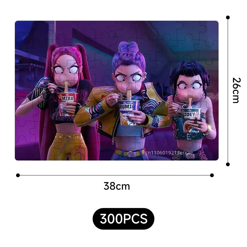 70/300PCS Wooden Jigsaw Puzzle Cool Cyberpunk Anime Family Interactive Game Collectible Gift for Adults Kids Teens Home Decor